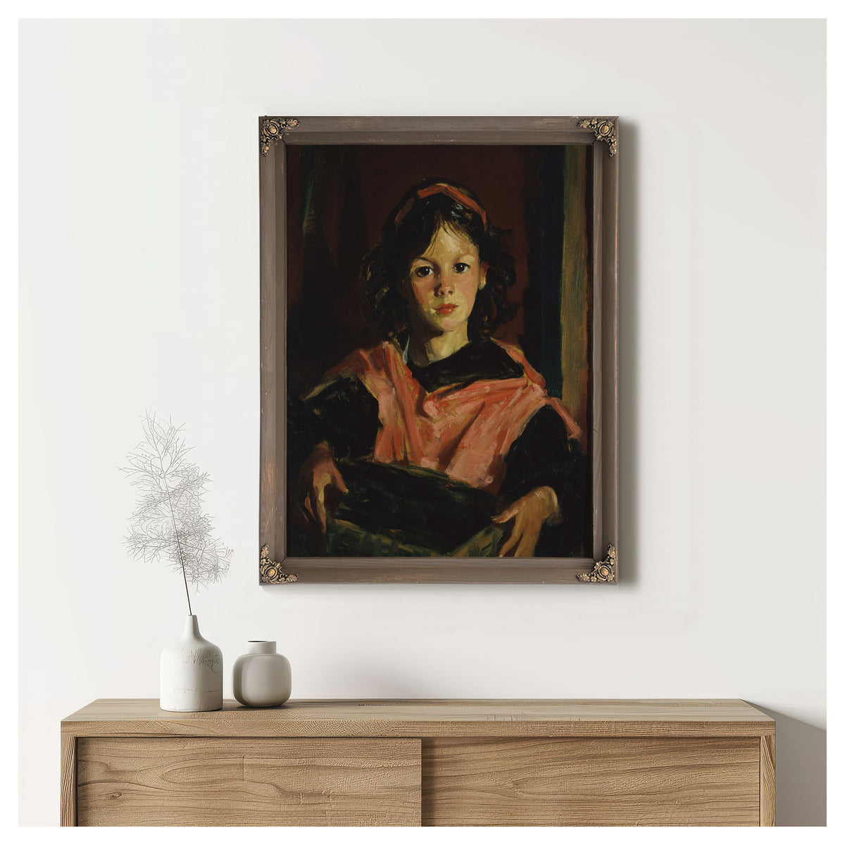 Mary Ann With Her Basket by Robert Henri