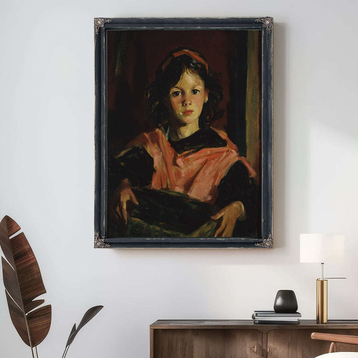 Mary Ann With Her Basket by Robert Henri