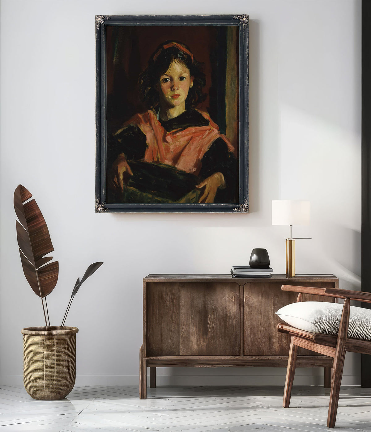 Mary Ann With Her Basket by Robert Henri