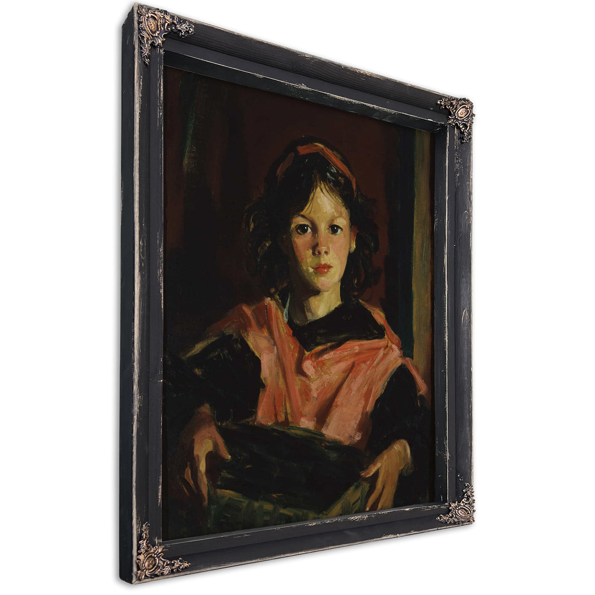 Mary Ann With Her Basket by Robert Henri