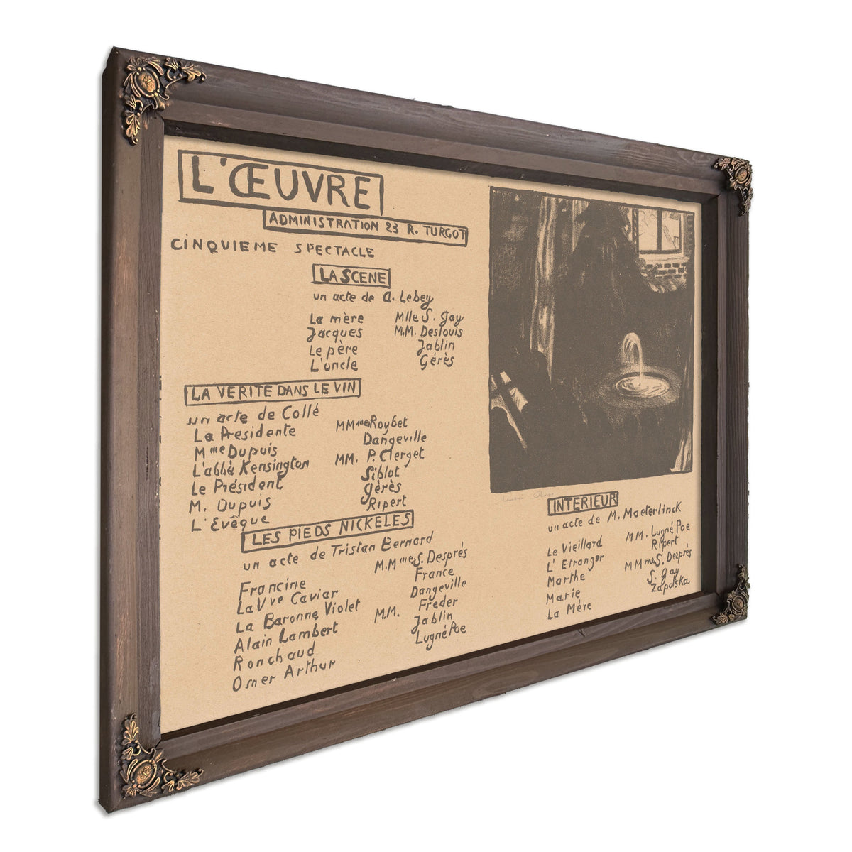 Affiche Voor Het Theatre de Luvre Met By Maurice Denis