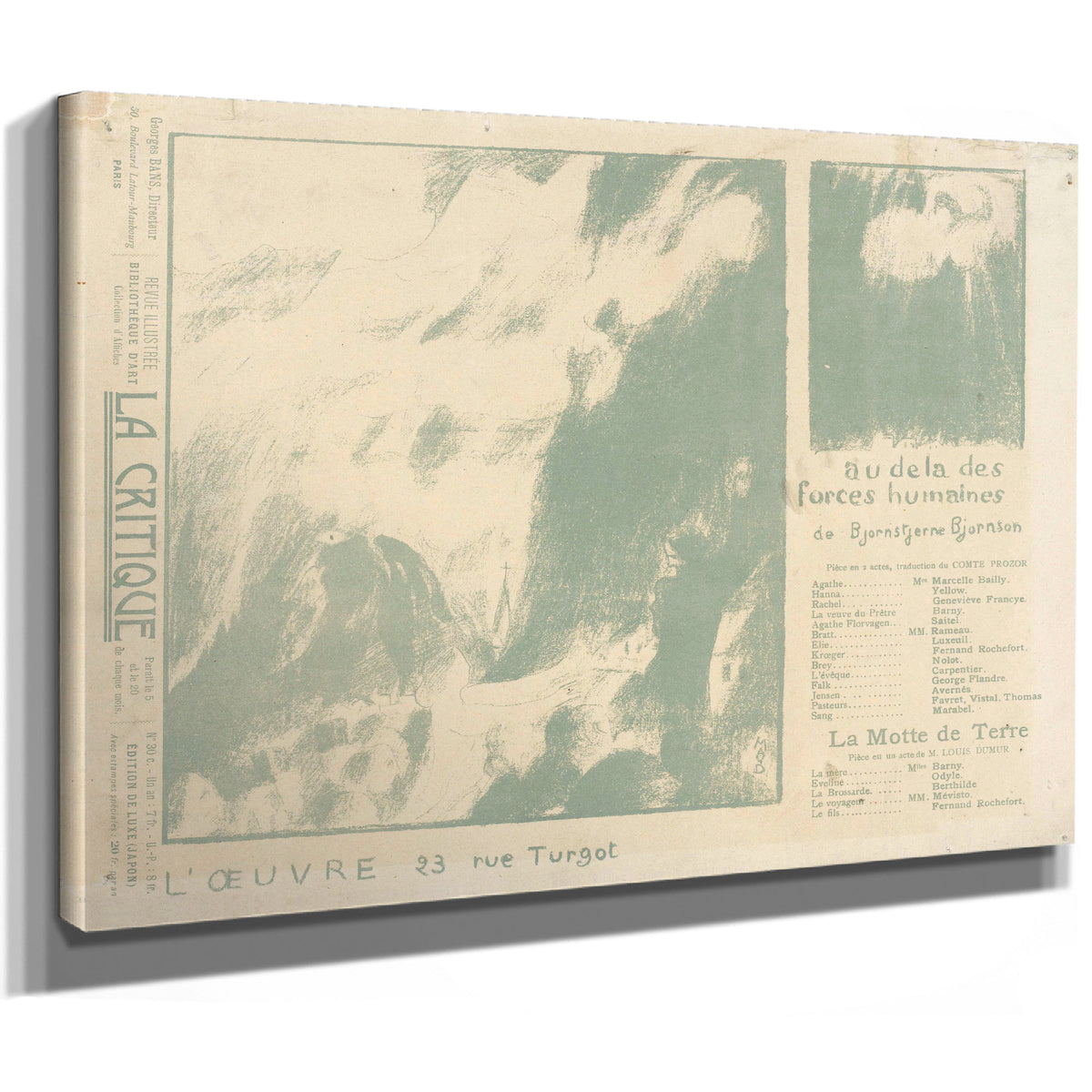Affiche Voor Het Toneelstuk Au Dela By Maurice Denis