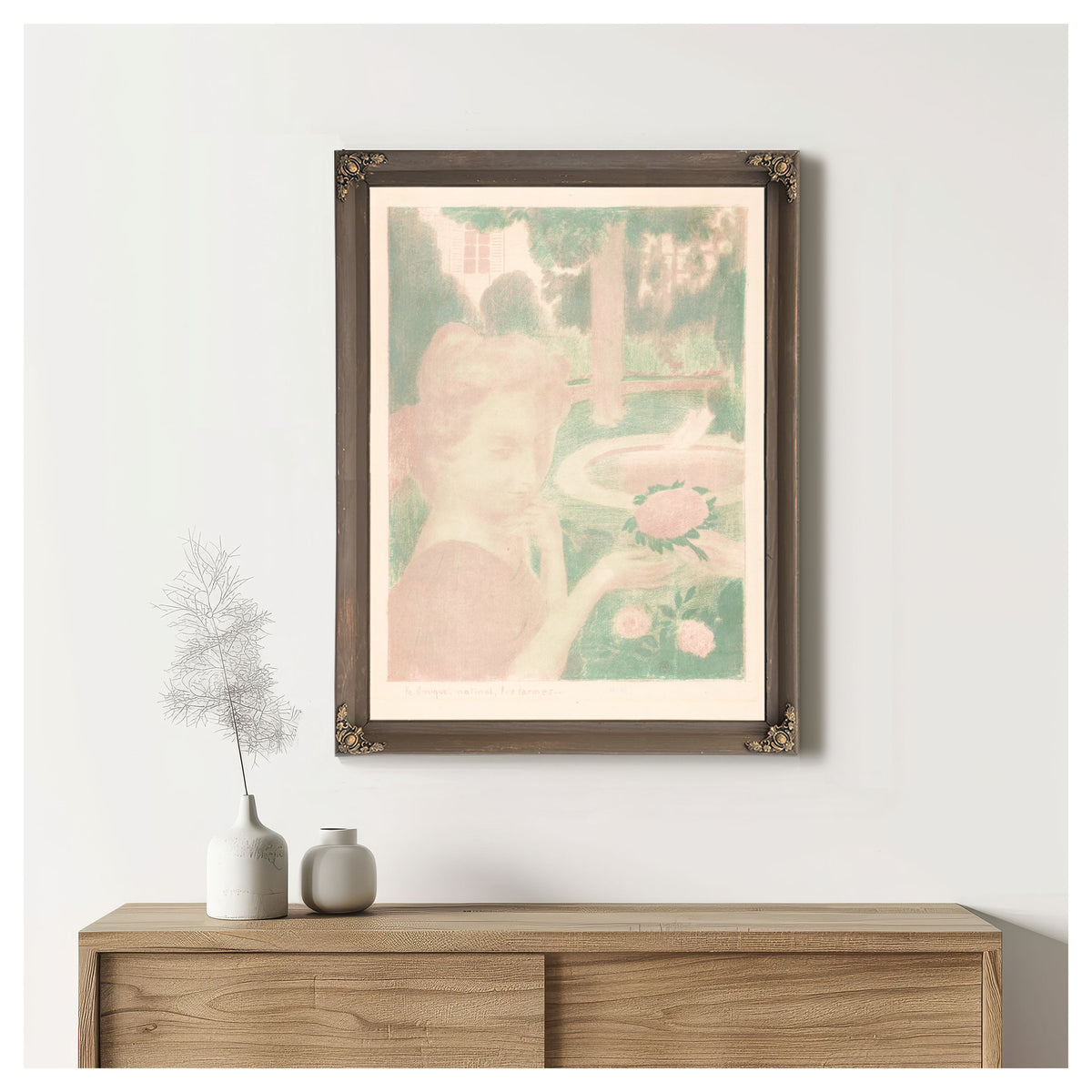 Jonge Vrouw Krijgt Bloemenboeket Een By Maurice Denis