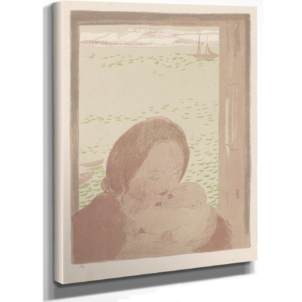 Mother Child the Sea 1900 By Maurice Denis