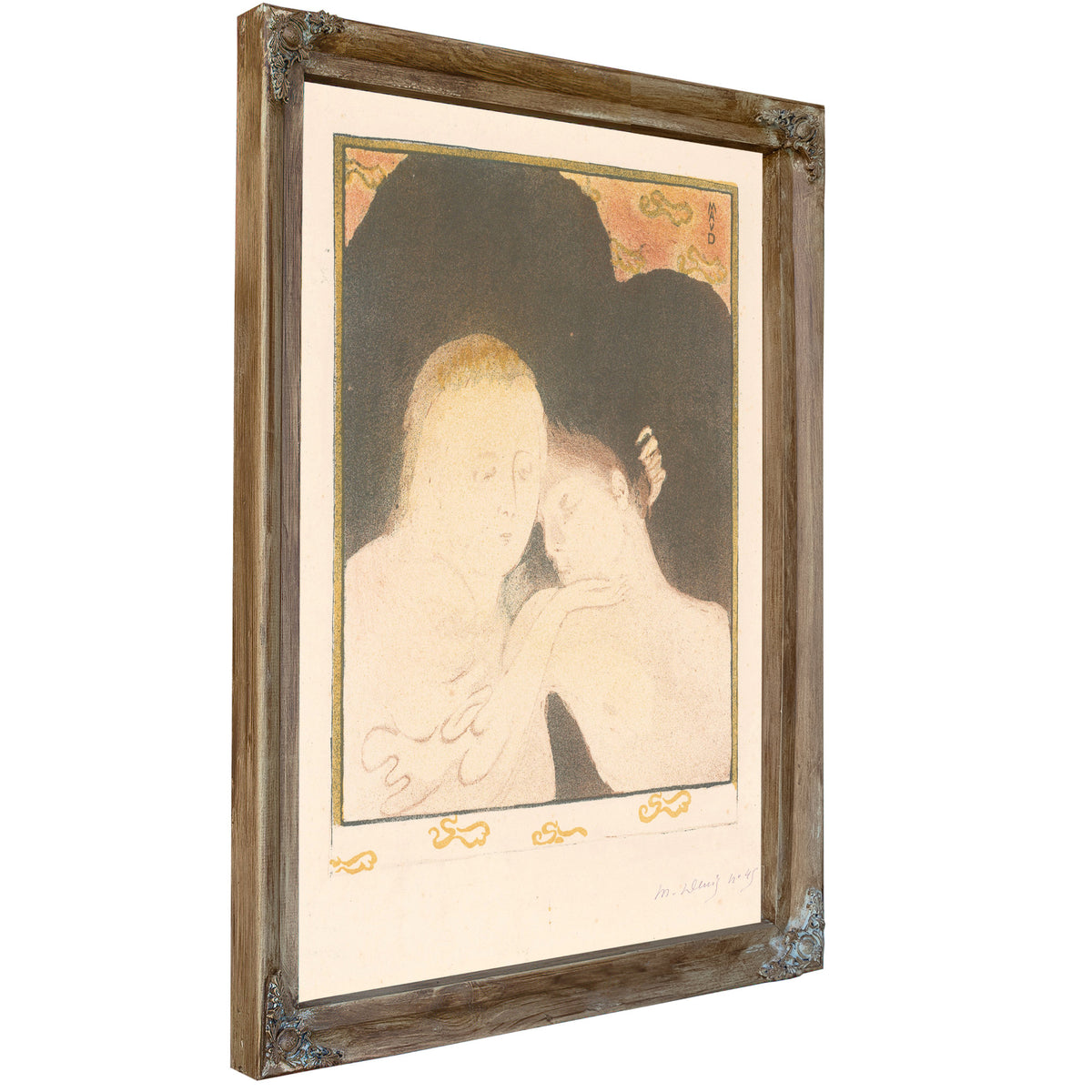 Vrouw Koestert Jongeman 1893 By Maurice Denis