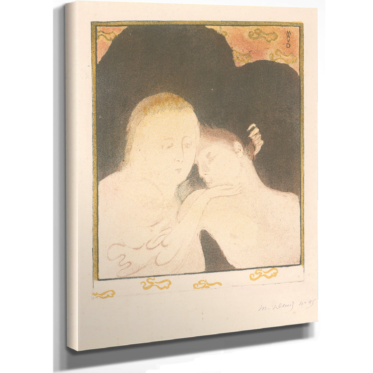 Vrouw Koestert Jongeman 1893 By Maurice Denis