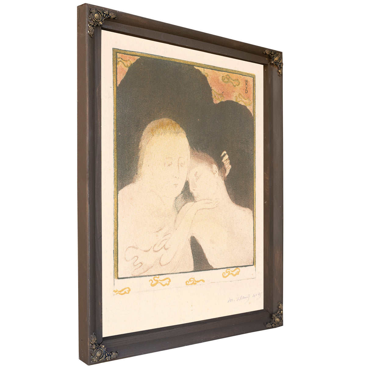 Vrouw Koestert Jongeman 1893 By Maurice Denis