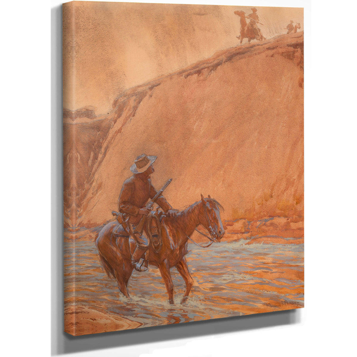 The Fugitives Horse Plunged Into Deep By Maynard Dixon