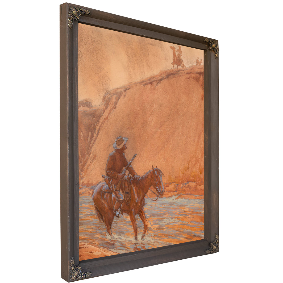 The Fugitives Horse Plunged Into Deep By Maynard Dixon