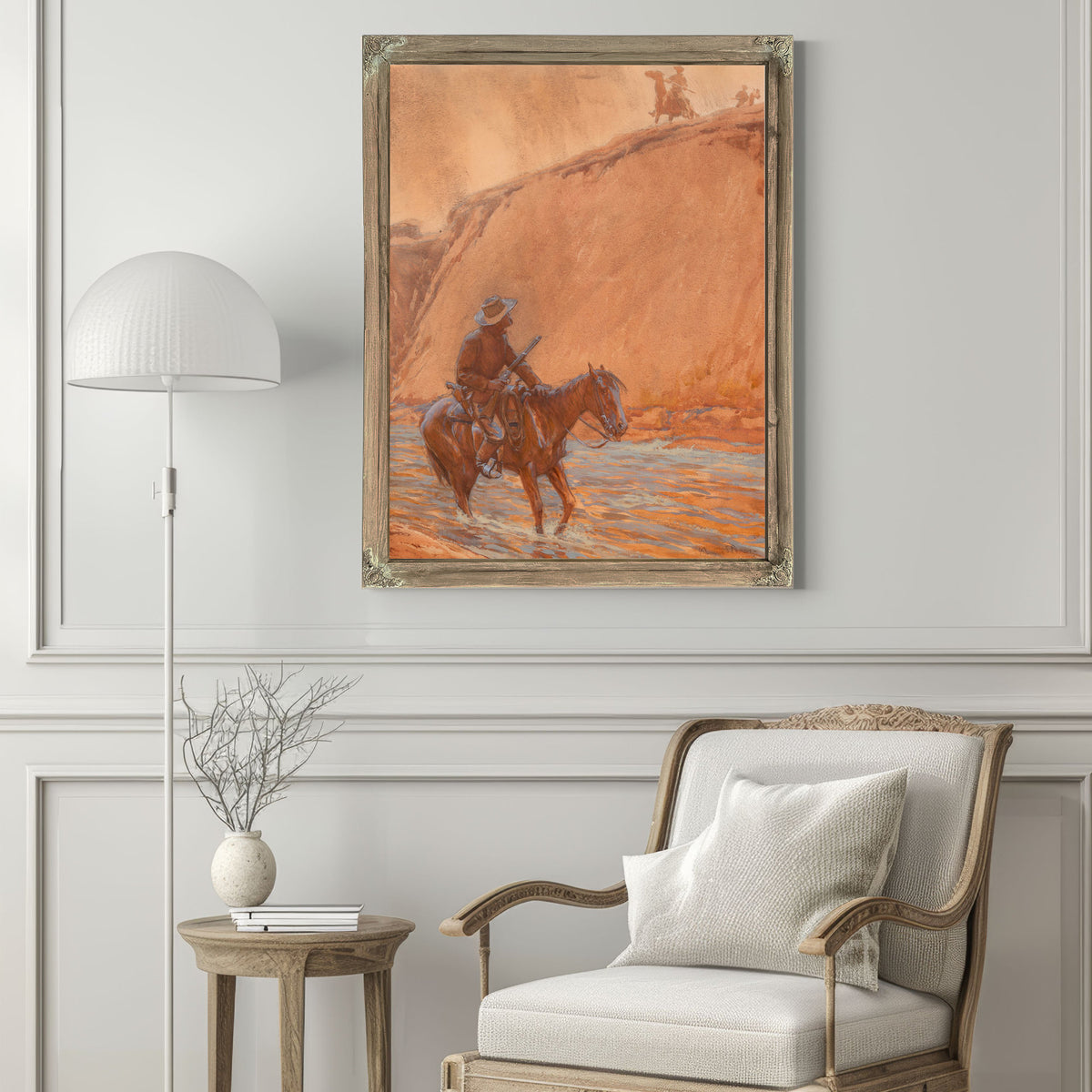 The Fugitives Horse Plunged Into Deep By Maynard Dixon