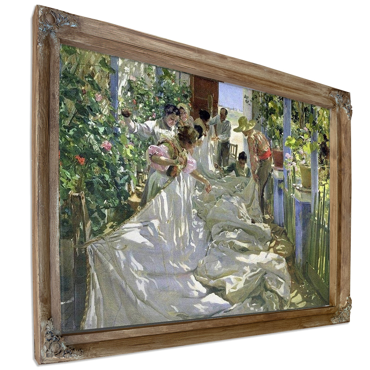 Mending The Sail By Joaquin Sorolla Y Bastida
