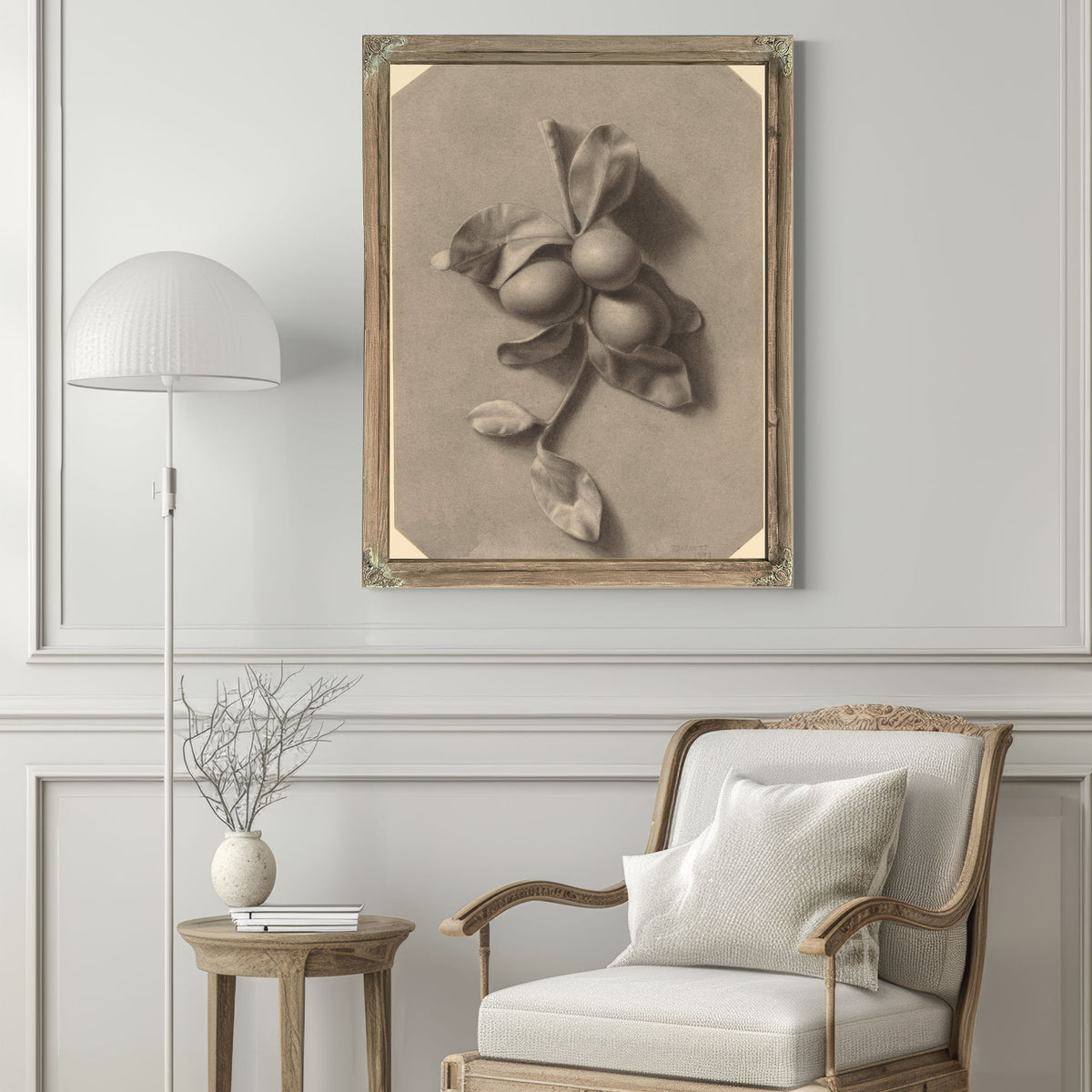 A Sprig Plums By Michael Harnett