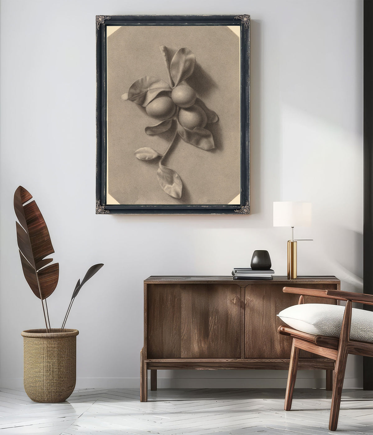 A Sprig Plums By Michael Harnett