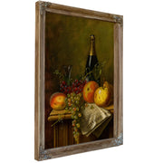 Still Life Fruit Champagne Bottle By Michael Harnett