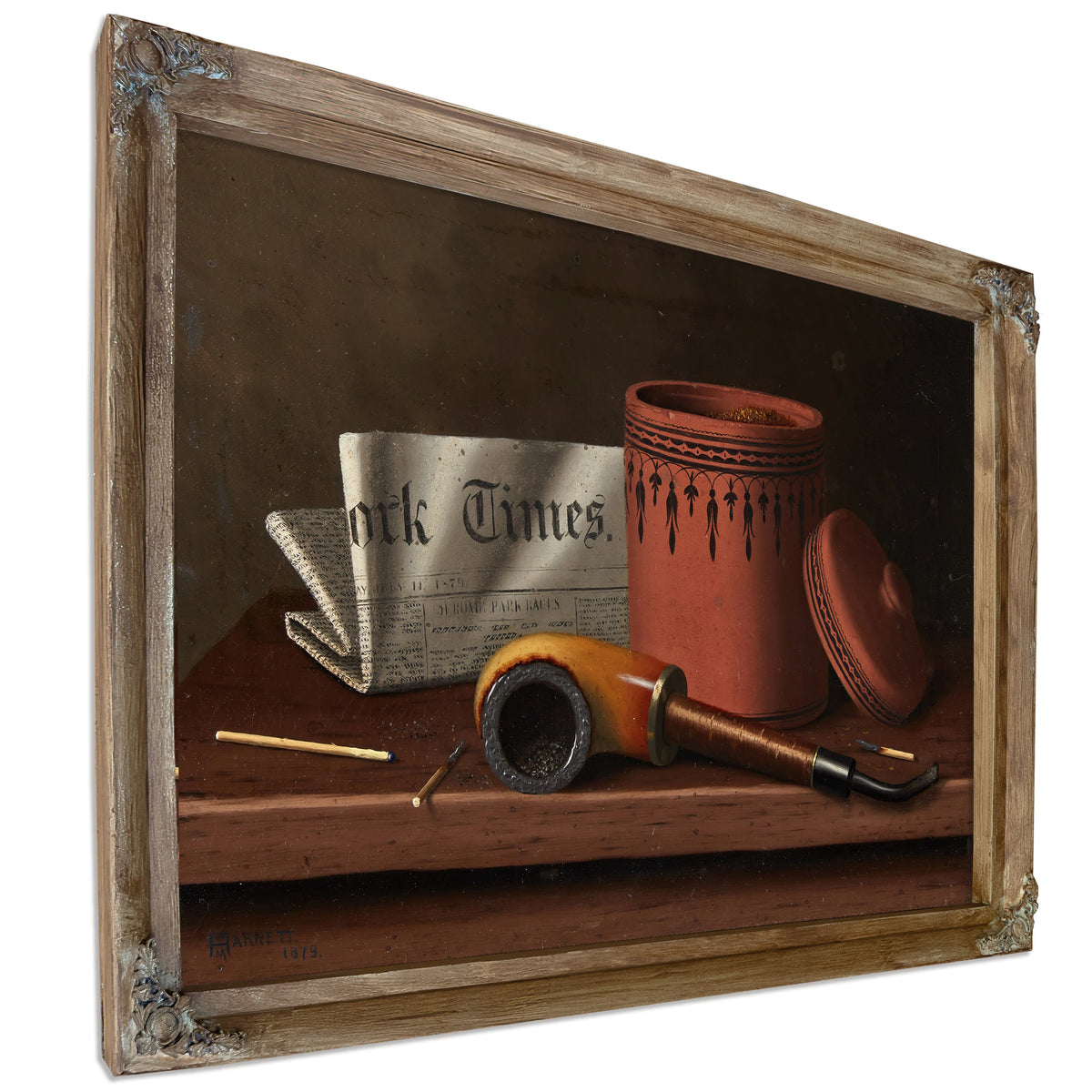 Still Life New York Times Tobacco Jar By Michael Harnett