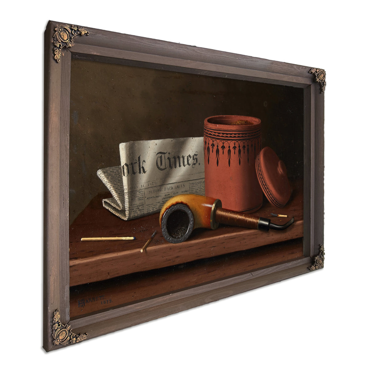 Still Life New York Times Tobacco Jar By Michael Harnett