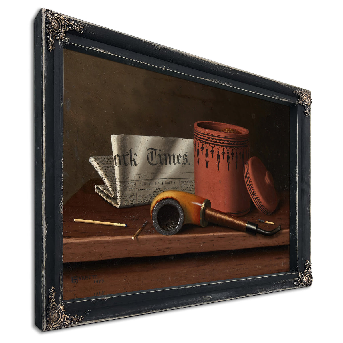Still Life New York Times Tobacco Jar By Michael Harnett