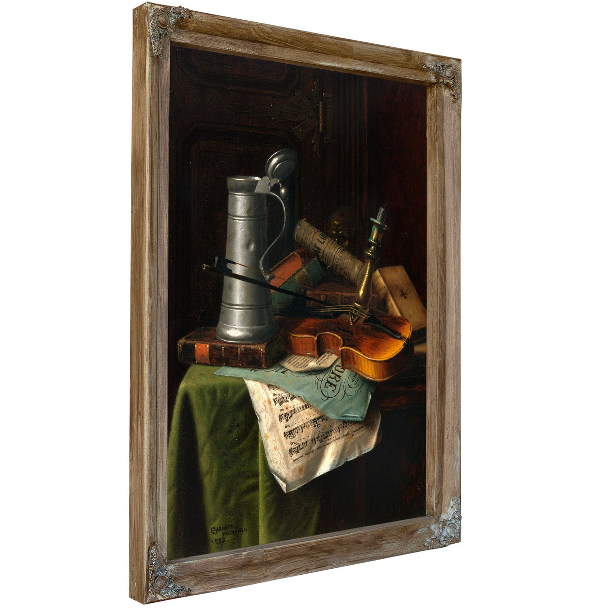 Still Life Violin By Michael Harnett