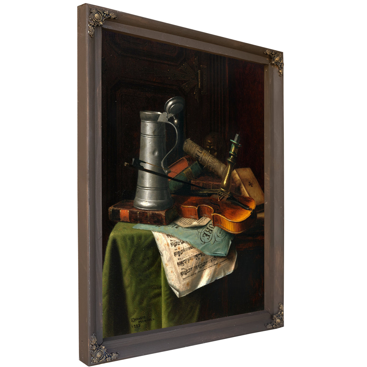 Still Life Violin By Michael Harnett