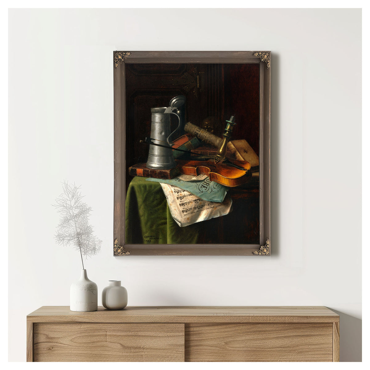 Still Life Violin By Michael Harnett