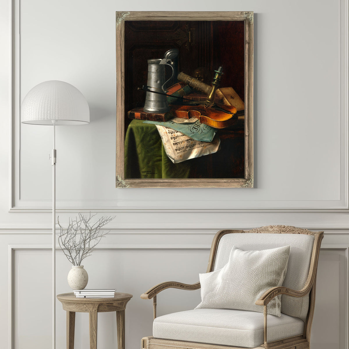 Still Life Violin By Michael Harnett
