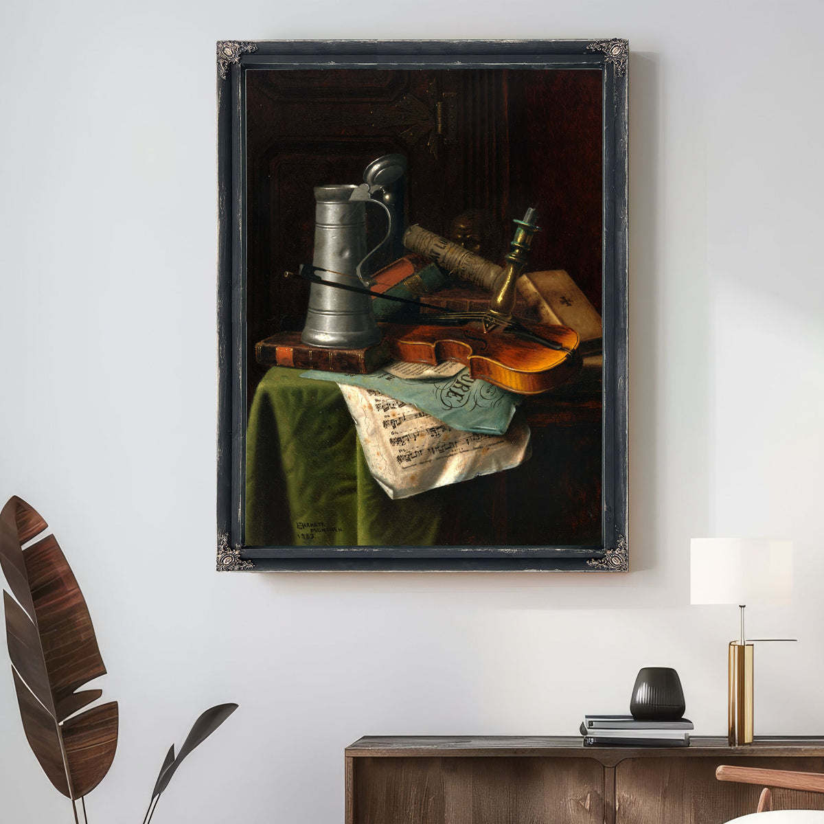 Still Life Violin By Michael Harnett