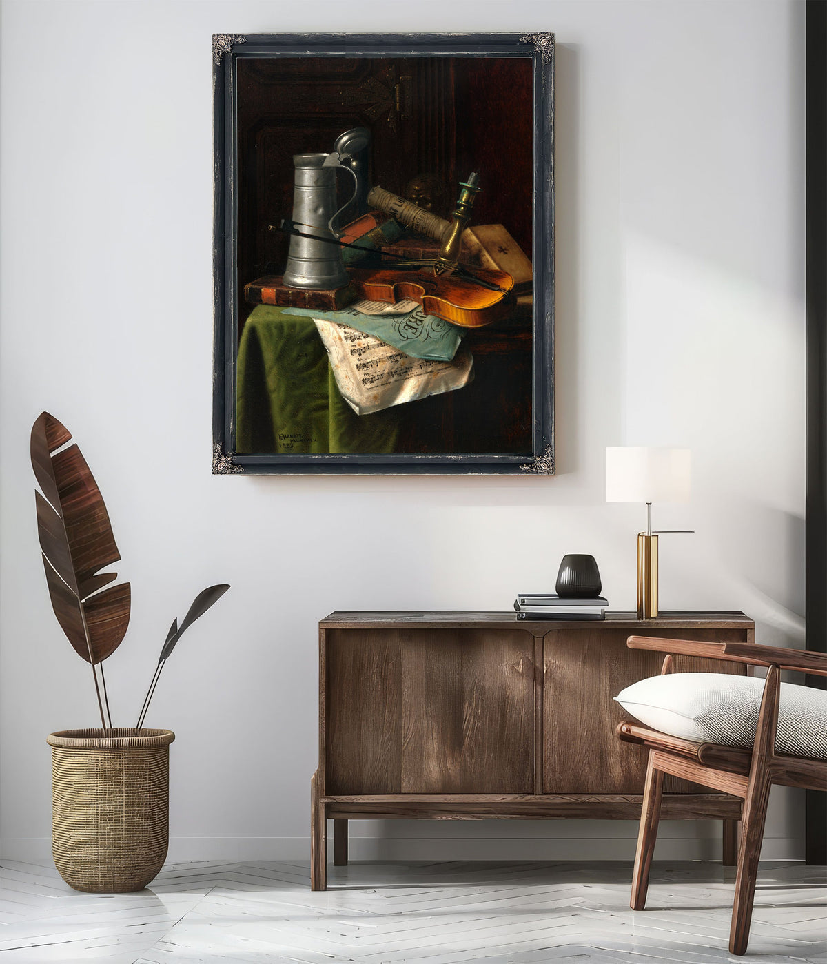 Still Life Violin By Michael Harnett