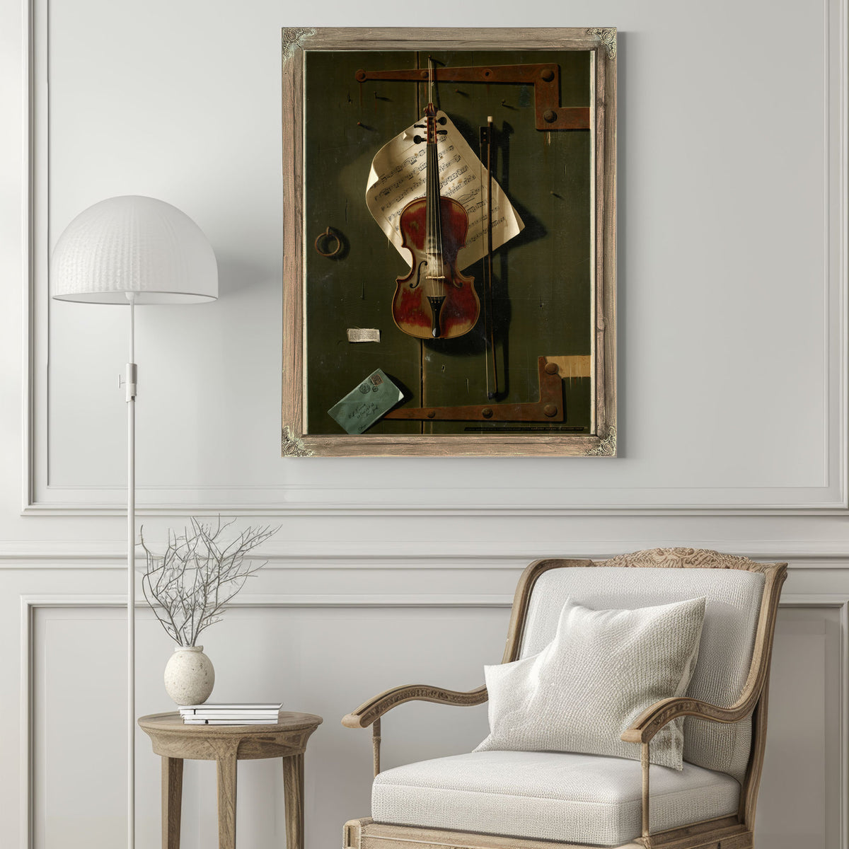 The Old Violin 02 By Michael Harnett