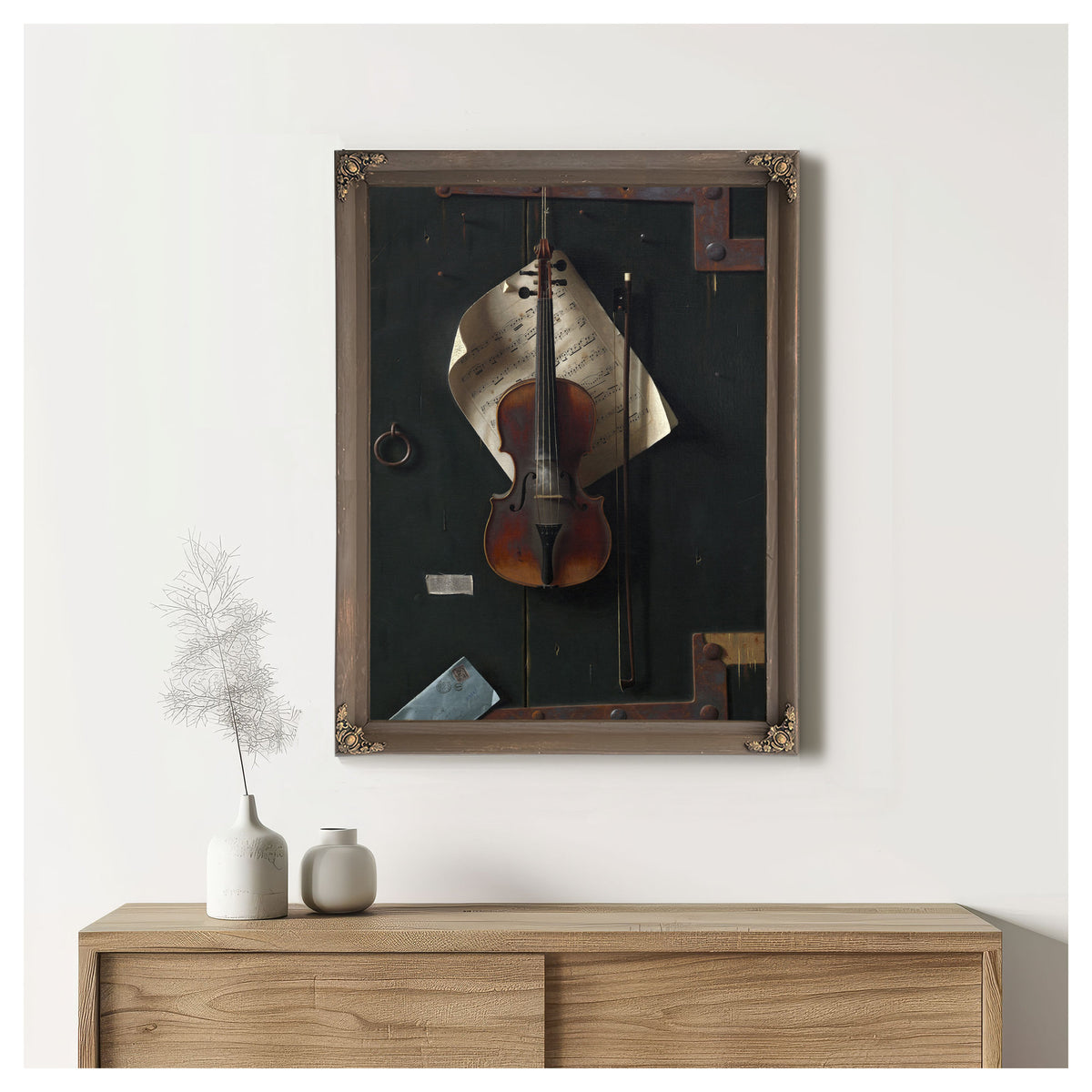 The Old Violin By Michael Harnett