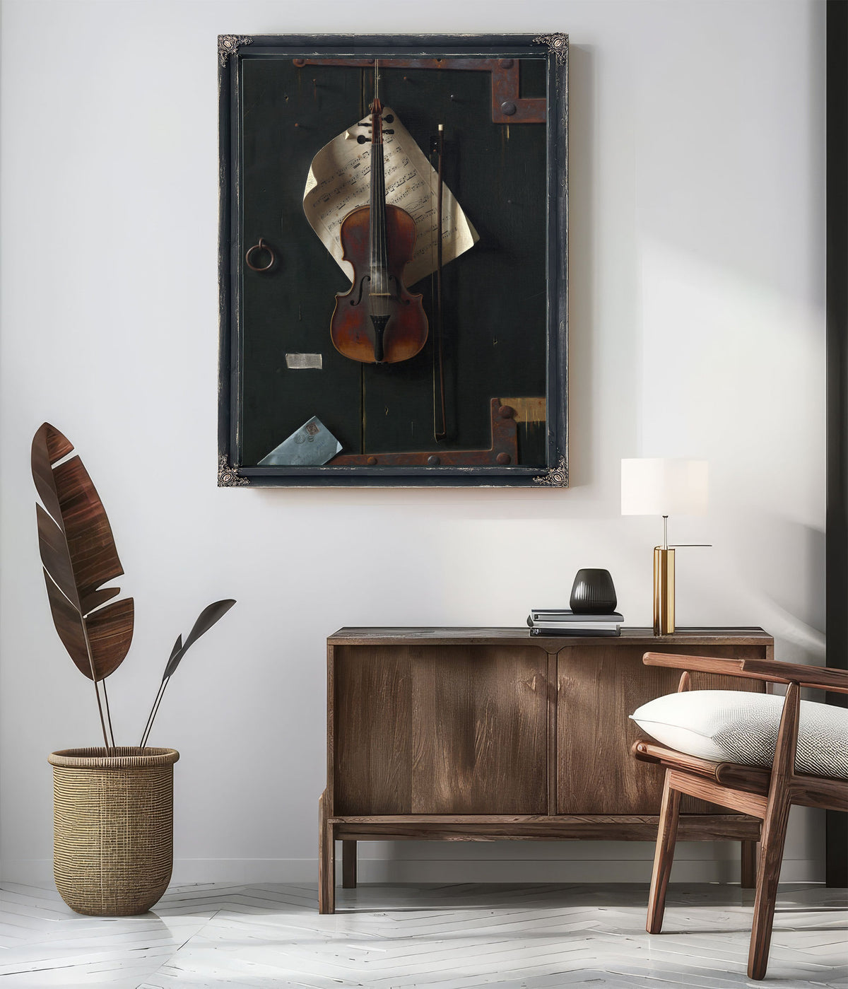 The Old Violin By Michael Harnett