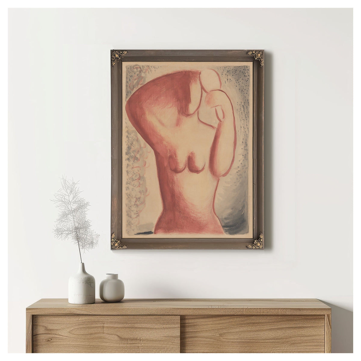 Combing Woman a Mirror 1931 By Mikulas Galanda