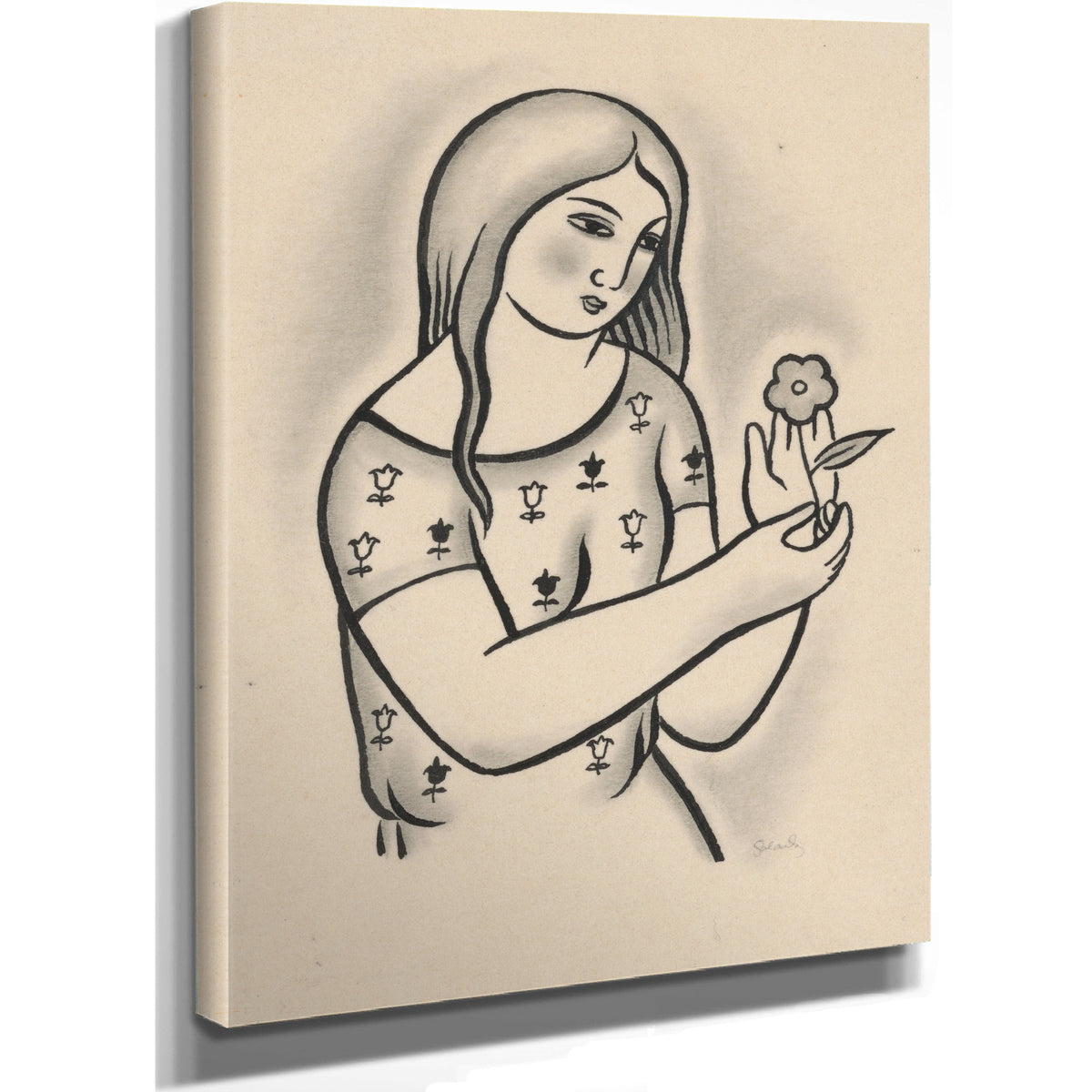 Girl a Flower 1926 1927 By Mikulas Galanda