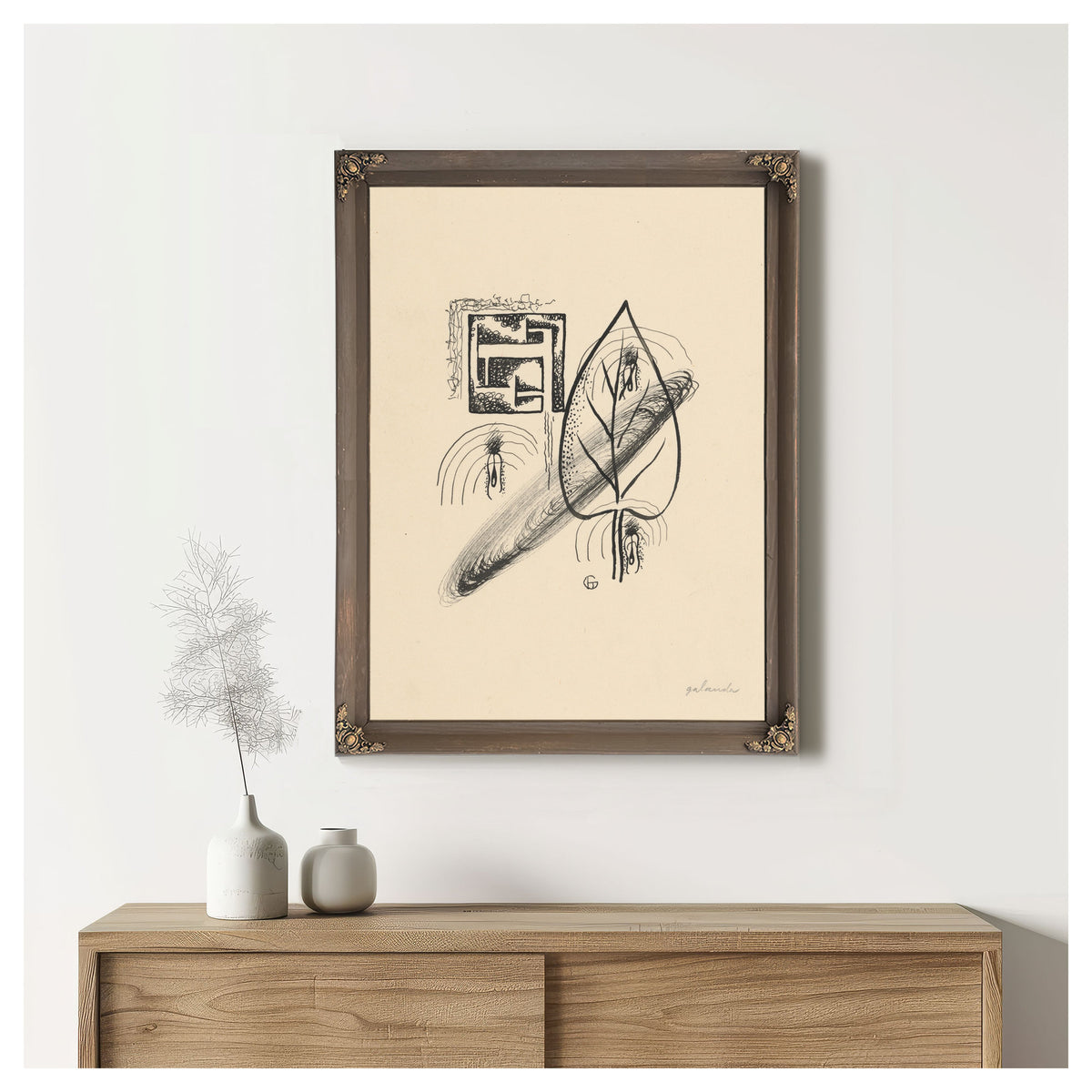 Letters the Series Poems Drawings 1930 By Mikulas Galanda