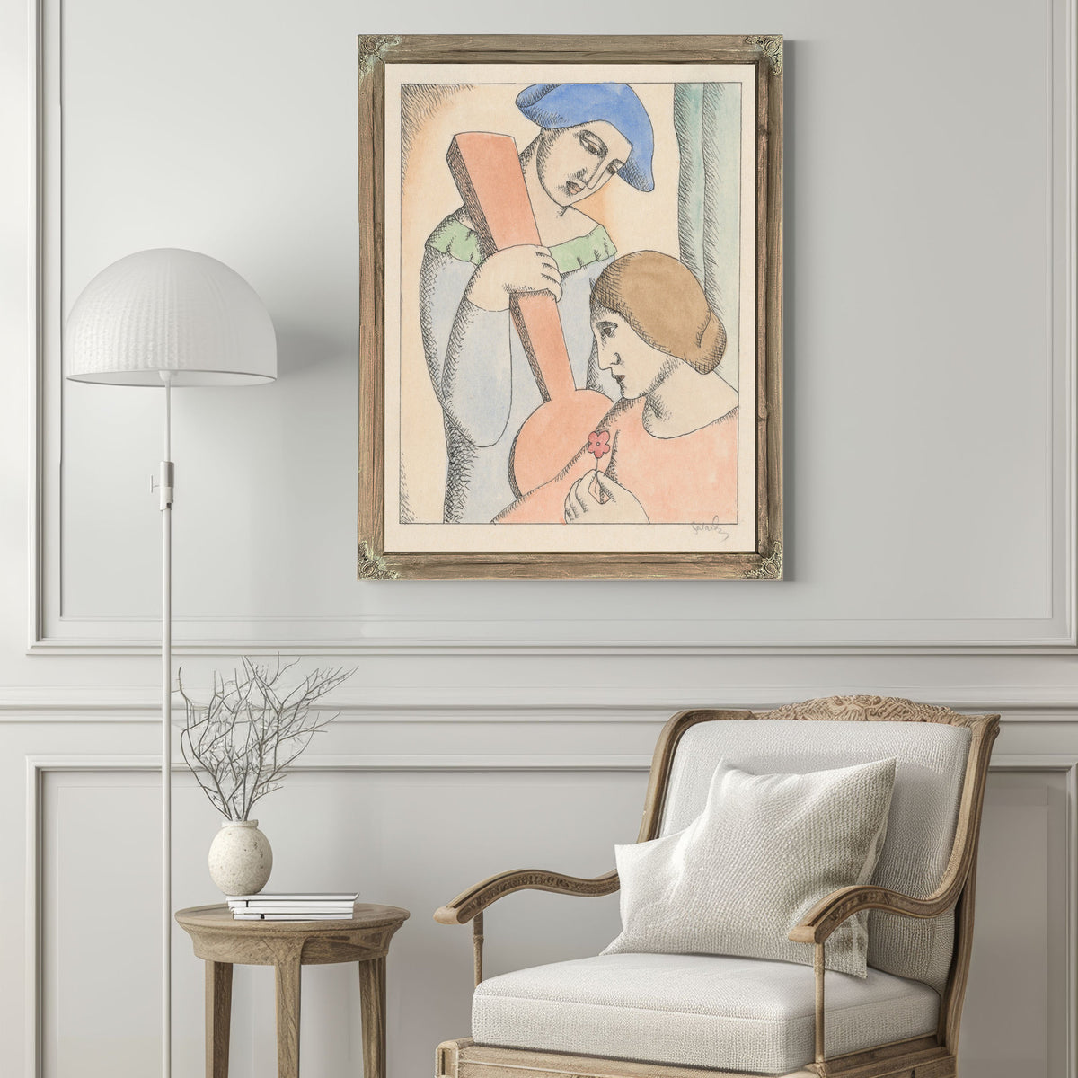 Lovers Harlequin Columbine 1927 1928 By Mikulas Galanda