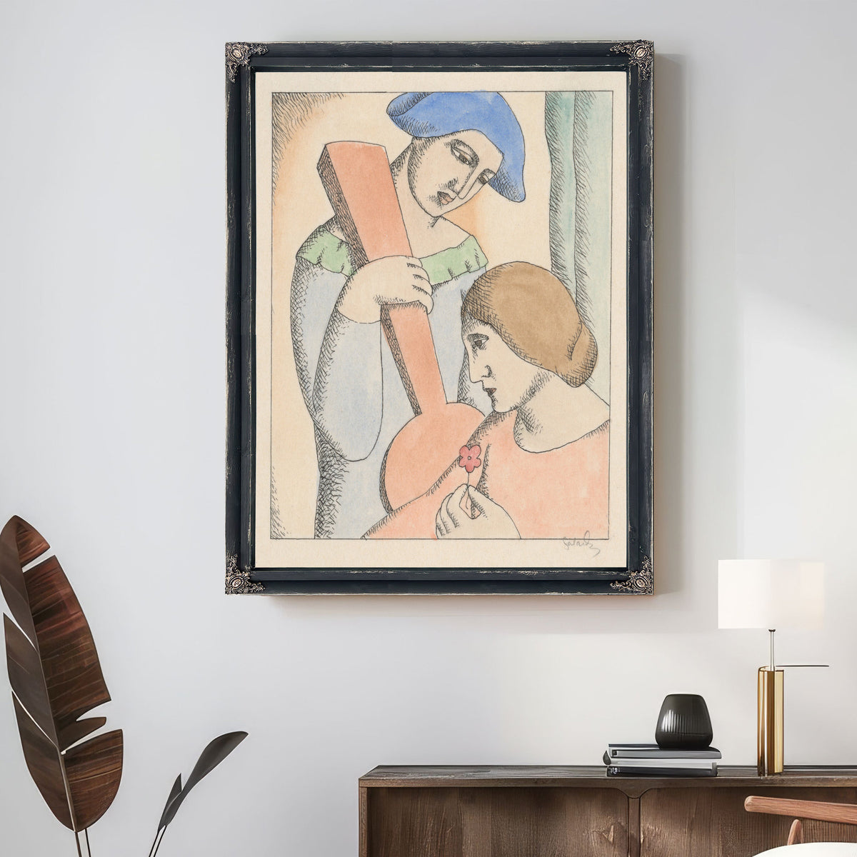 Lovers Harlequin Columbine 1927 1928 By Mikulas Galanda