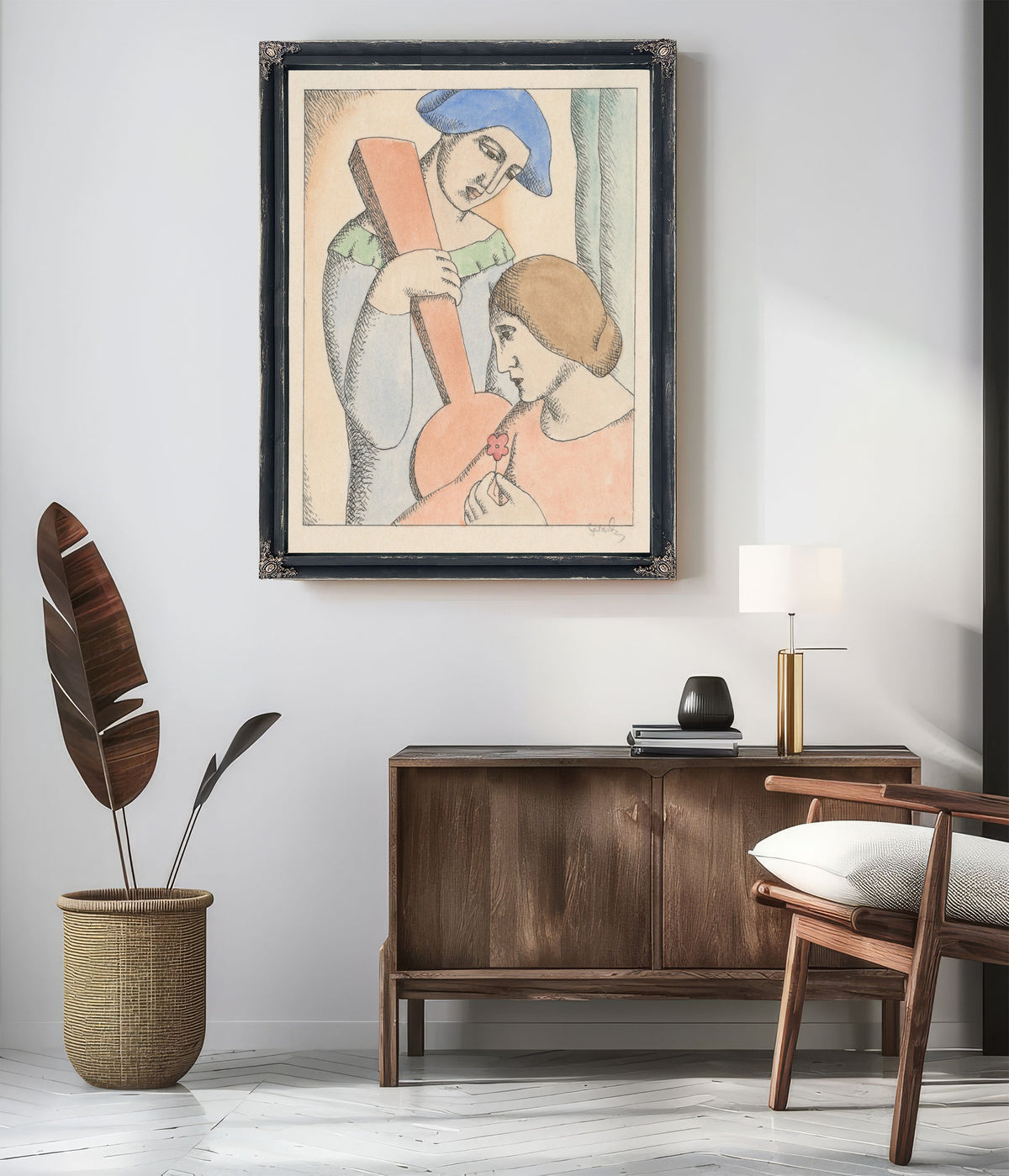 Lovers Harlequin Columbine 1927 1928 By Mikulas Galanda