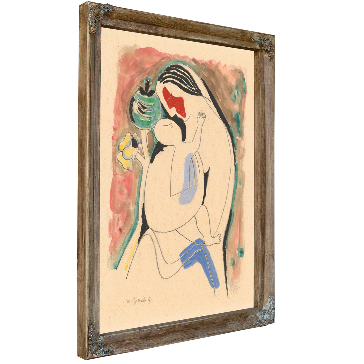 Mother Baby Flower 1937 By Mikulas Galanda