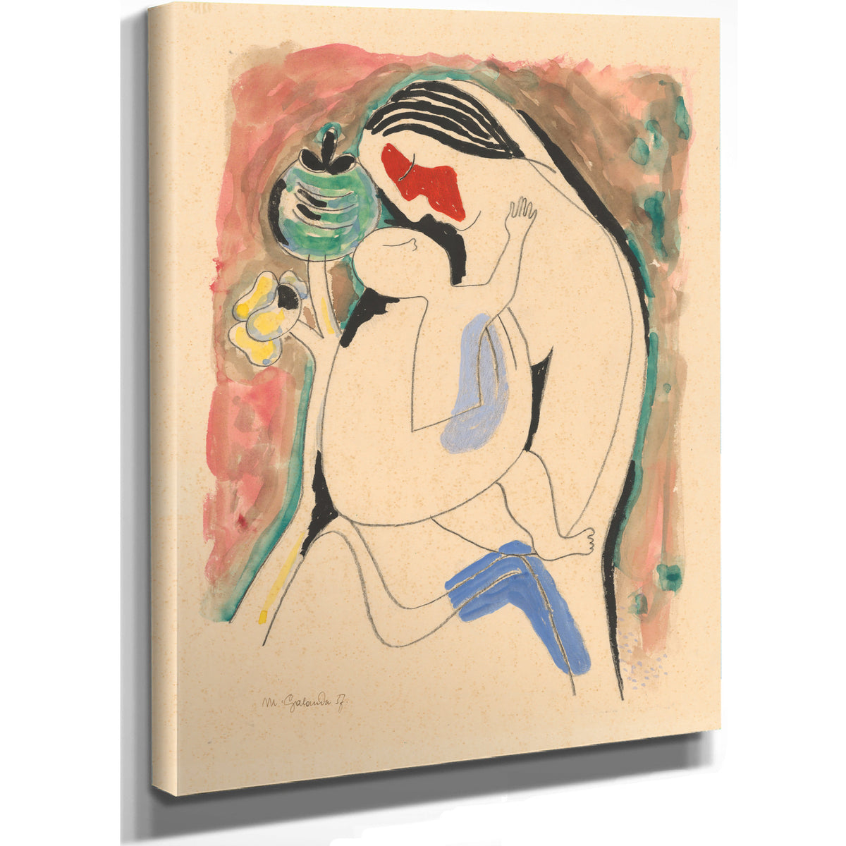 Mother Baby Flower 1937 By Mikulas Galanda