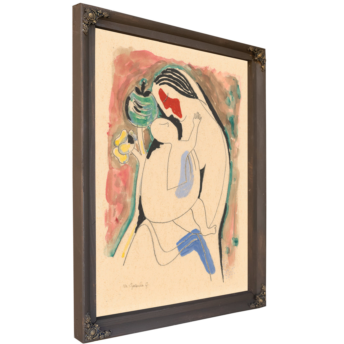 Mother Baby Flower 1937 By Mikulas Galanda