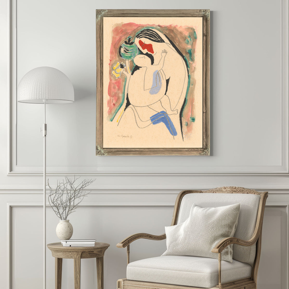 Mother Baby Flower 1937 By Mikulas Galanda