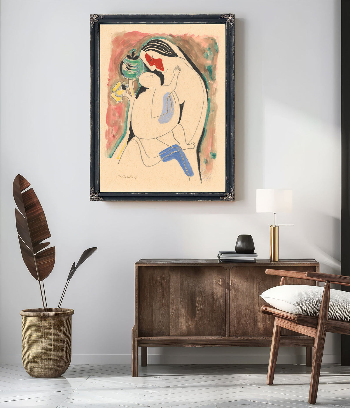 Mother Baby Flower 1937 By Mikulas Galanda