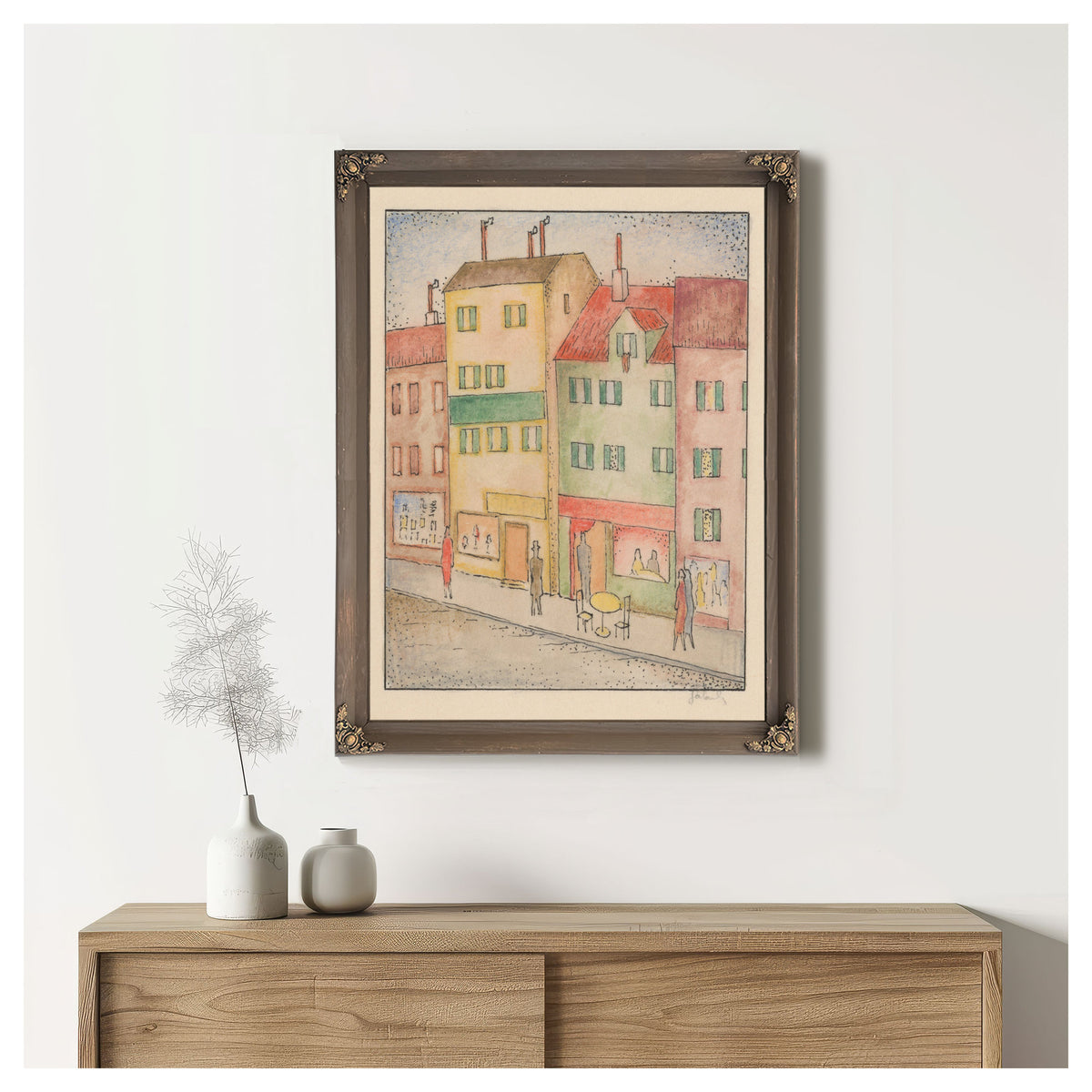 Street a Pastry Shop 1926 1928 By Mikulas Galanda