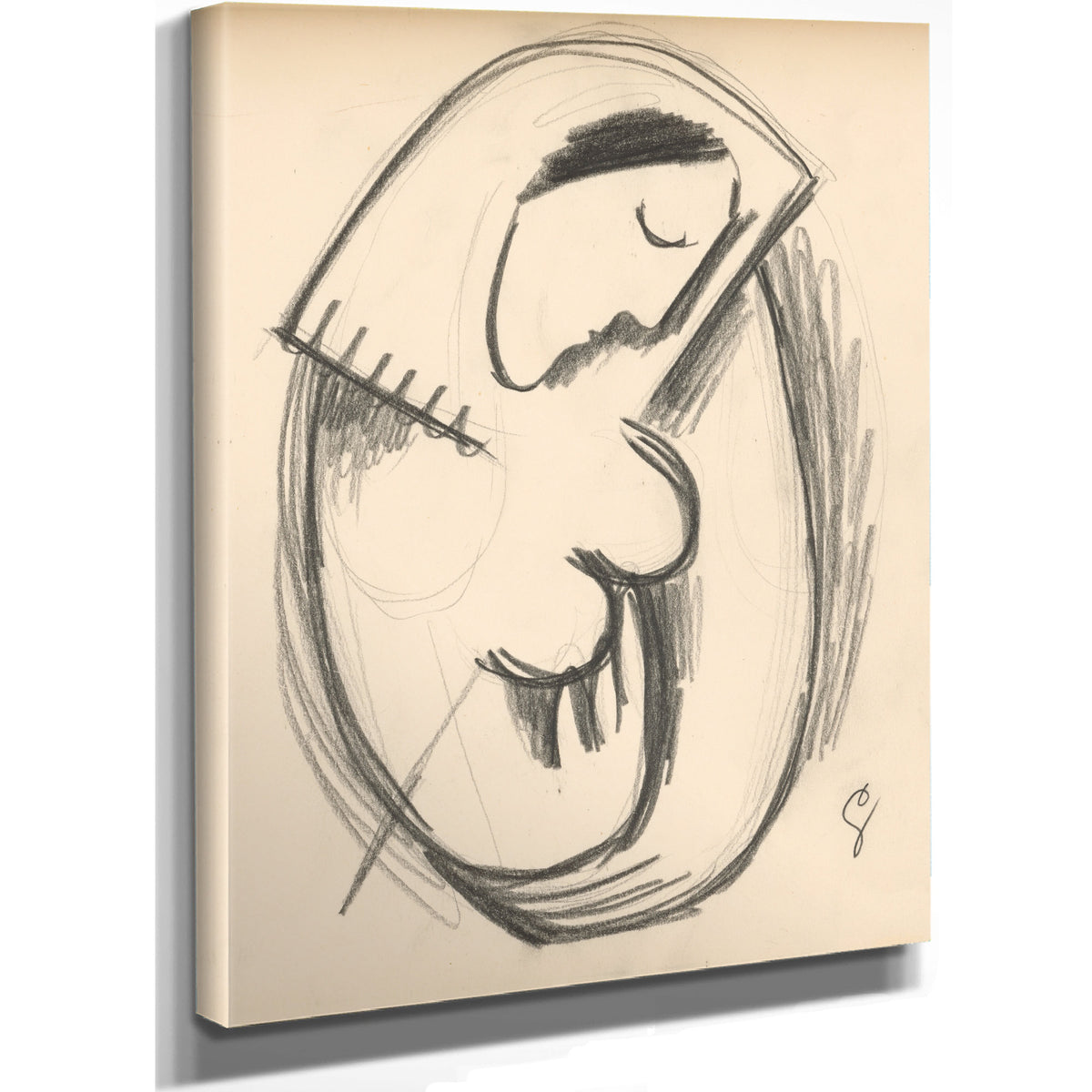 Study a Woman a Bowed Head 1938 By Mikulas Galanda