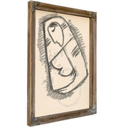 Study a Woman a Scarf Composed a By Mikulas Galanda
