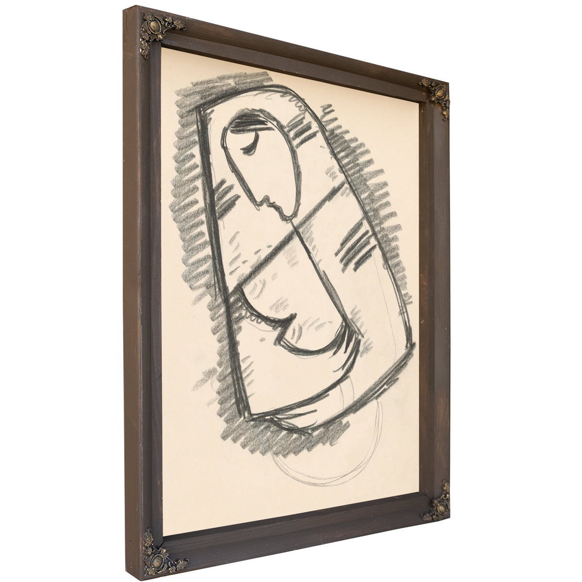 Study a Woman a Scarf Composed a By Mikulas Galanda