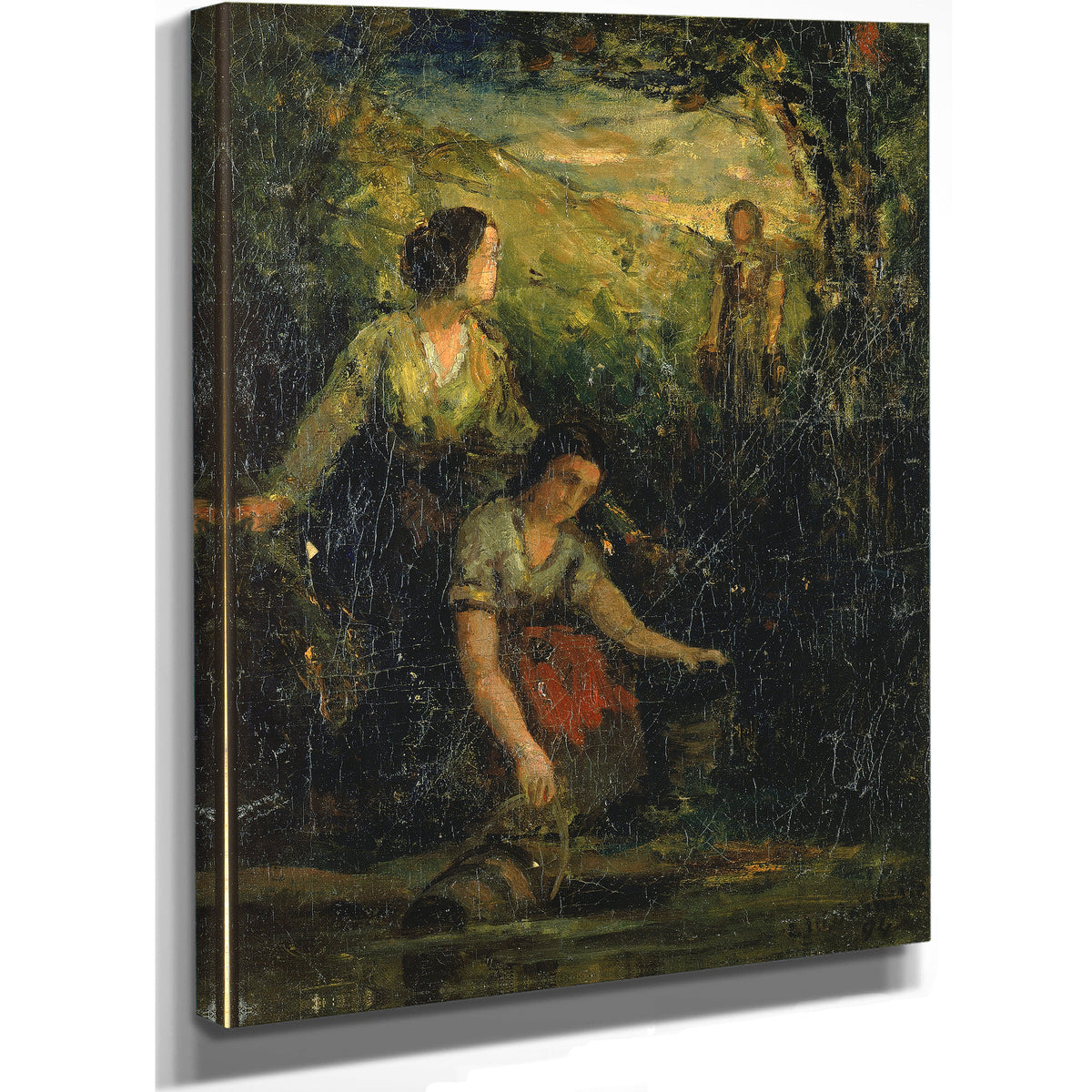The Drinking Pool Three Women Water By Mitchell Bannister