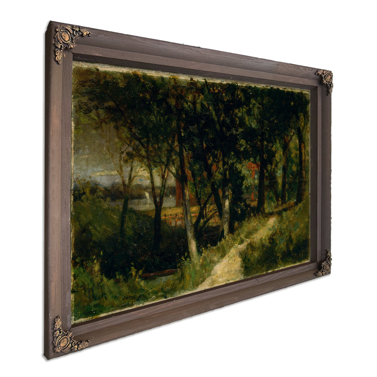Untitled Landscape Forest Scene Red By Mitchell Bannister