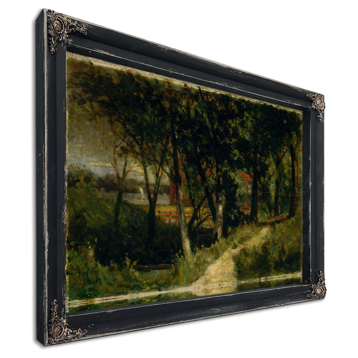 Untitled Landscape Forest Scene Red By Mitchell Bannister