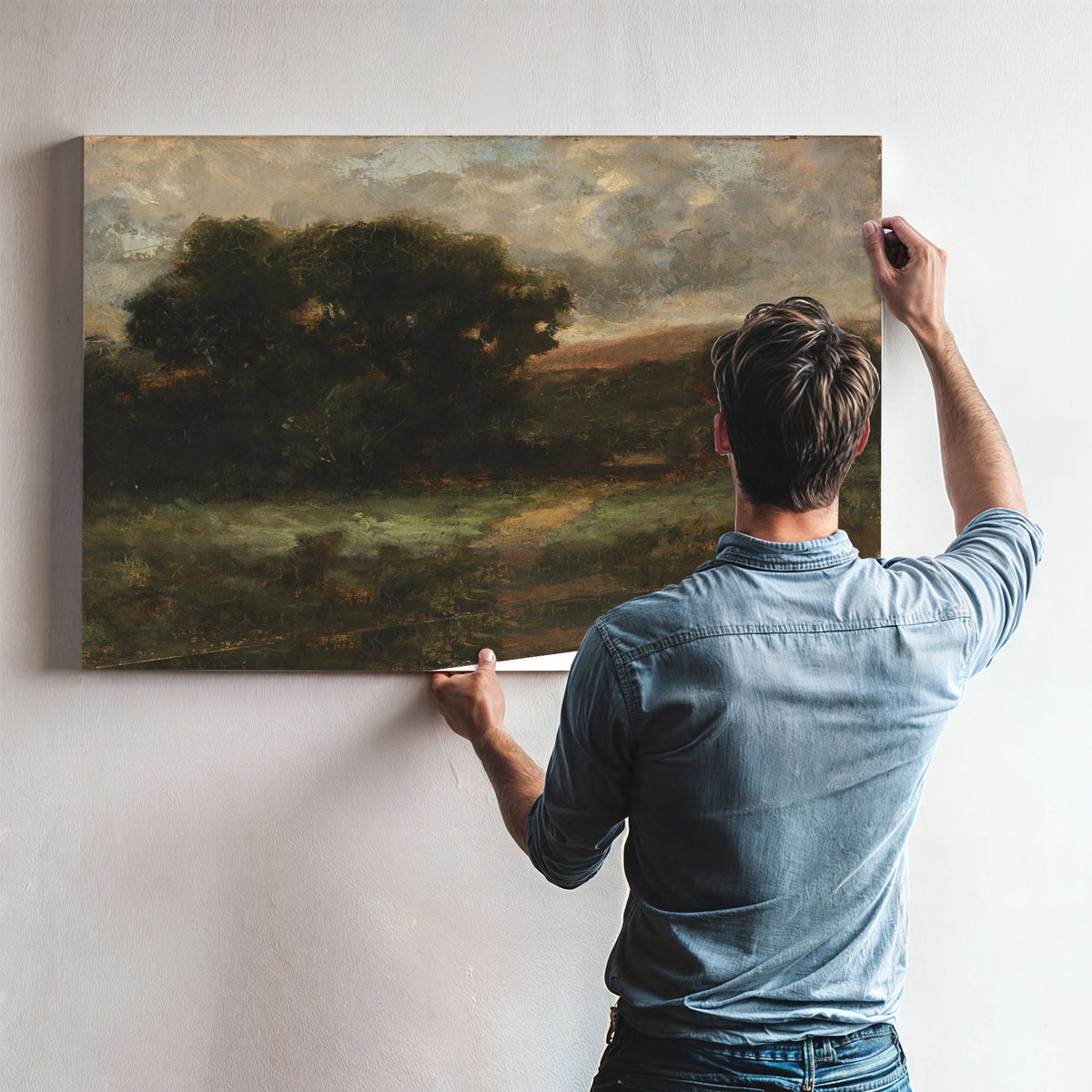 Untitled Landscape Meadow Trees By Mitchell Bannister