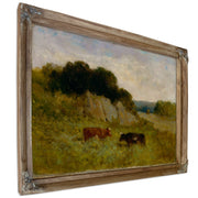 Untitled Landscape Two Cows By Mitchell Bannister